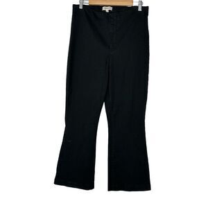 Madewell Pants Women's Size 32 Flare Black  Stretch High Rise Zipper‎